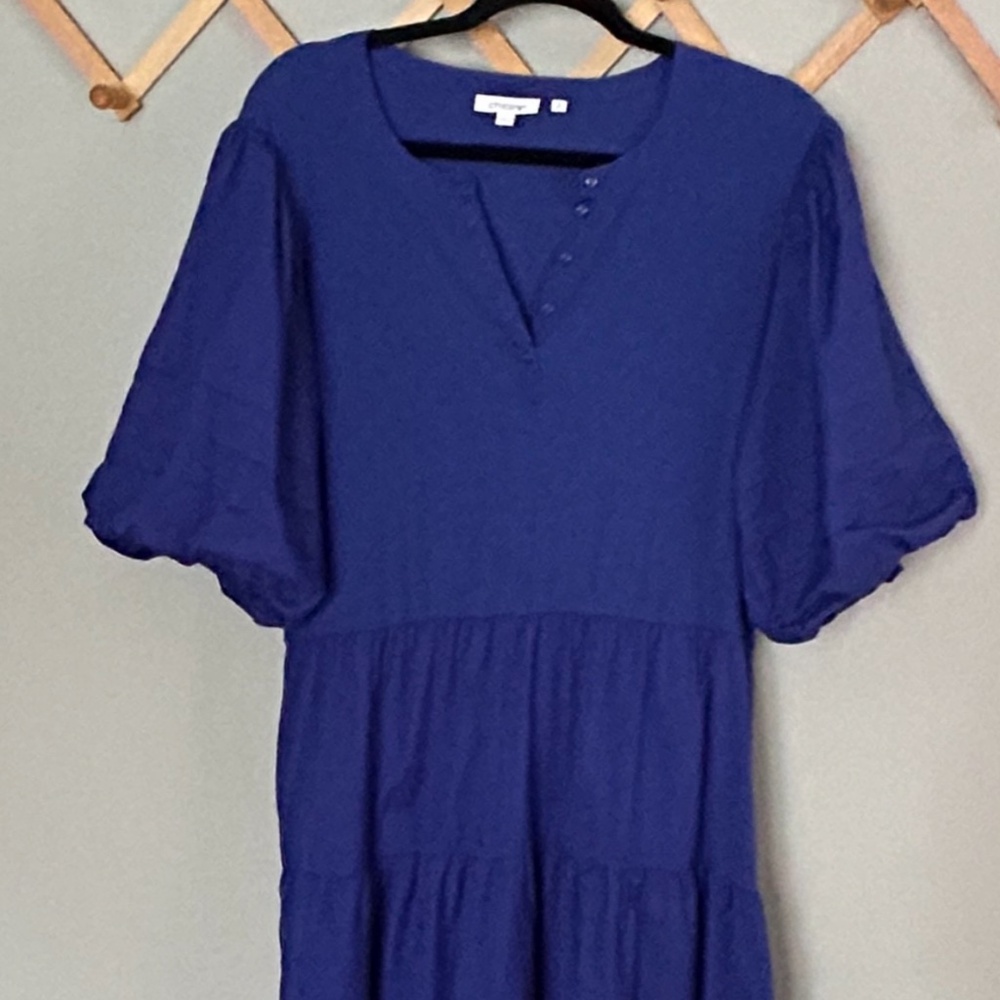 Chico’s blue maxi dress